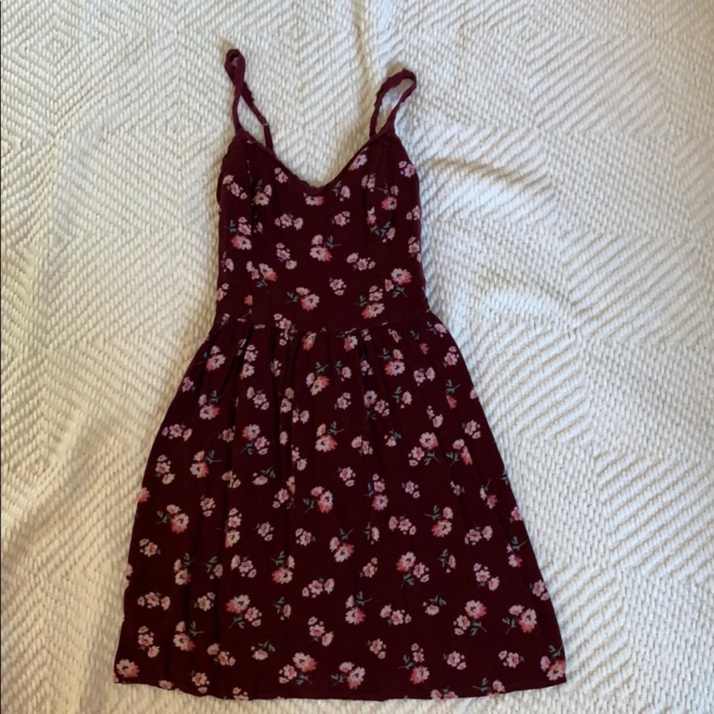 Maroon Floral Sundress